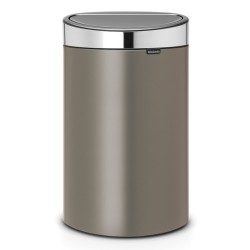 Кош за смет Brabantia Touch Bin New 40L, Platinum, метален капак