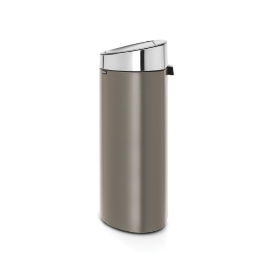 Кош за смет Brabantia Touch Bin New 40L, Platinum, метален капак