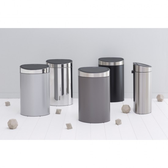 Кош за смет Brabantia Touch Bin New 40L, Matt Steel