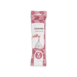 Торба за кош Brabantia PerfectFit NewIcon размер V, 3L, 20 броя, ролка