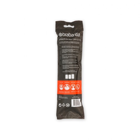 Торба за кош Brabantia PerfectFit NewIcon размер V, 3L, 20 броя, ролка Торба за кош Brabantia PerfectFit NewIcon размер V, 3L, 20 броя, ролка