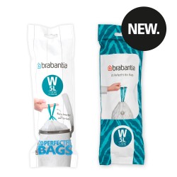 Торба за кош Brabantia PerfectFit NewIcon размер W, 5L, 20 броя, ролка
