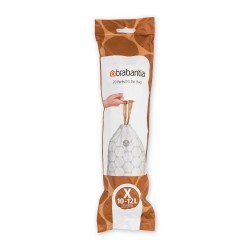 Торба за кош Brabantia PerfectFit NewIcon/Bo размер X, 10-12L, 20 броя, ролка