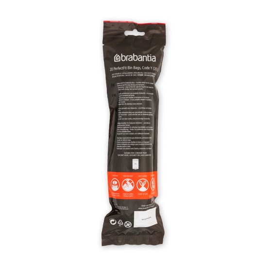 Торба за кош Brabantia PerfectFit NewIcon, размер Y, 20L, 20 броя, ролка Торба за кош Brabantia PerfectFit NewIcon, размер Y, 20L, 20 броя, ролка