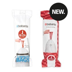 Торба за кош Brabantia PerfectFit Sort&Go/Bo размер J, 20-25L, 20 броя, ролка