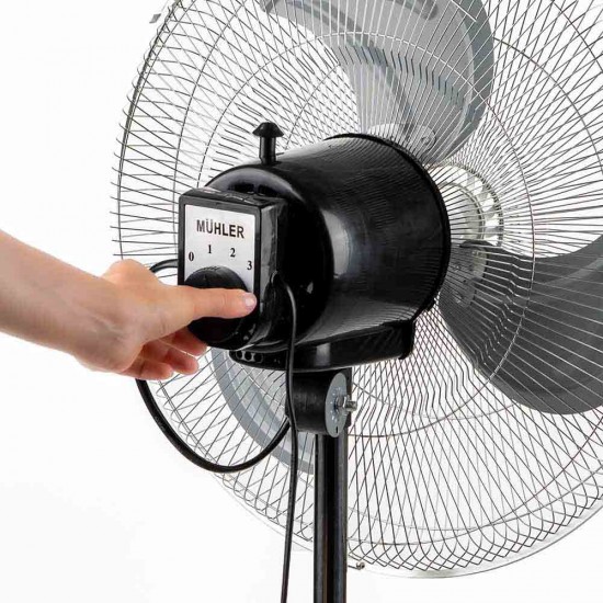 Вентилатор на стойка 18''Muhler FM-8138D 3в1, 70W, индустриален, на стойка, стена, под Вентилатор на стойка 18''Muhler FM-8138D 3в1, 70W, индустриален, на стойка, стена, под