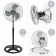 Вентилатор на стойка 16''Muhler FM-6136D 3в1, 50W, индустриален, на стойка, стена, под Вентилатор на стойка 16''Muhler FM-6136D 3в1, 50W, индустриален, на стойка, стена, под