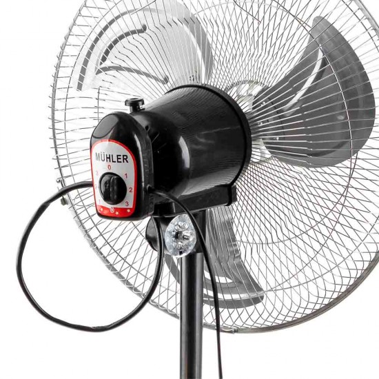 Вентилатор на стойка 16''Muhler FM-6136D 3в1, 50W, индустриален, на стойка, стена, под Вентилатор на стойка 16''Muhler FM-6136D 3в1, 50W, индустриален, на стойка, стена, под