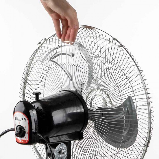 Вентилатор на стойка 16''Muhler FM-6136D 3в1, 50W, индустриален, на стойка, стена, под Вентилатор на стойка 16''Muhler FM-6136D 3в1, 50W, индустриален, на стойка, стена, под