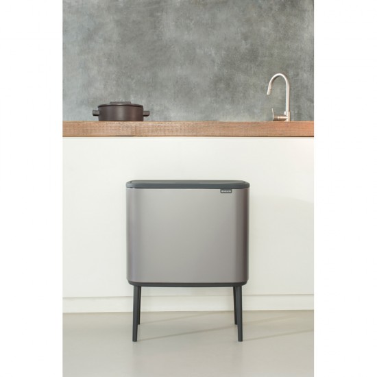 Кош за смет Brabantia Bo Touch 11+23L, Platinum
