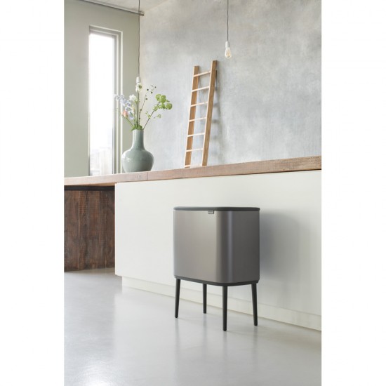 Кош за смет Brabantia Bo Touch 11+23L, Platinum