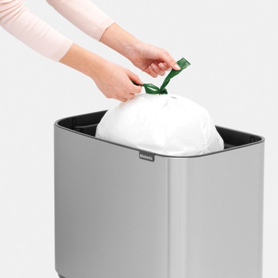 Кош за смет Brabantia Bo Touch 11+23L, Matt Steel Fingerprint Proof