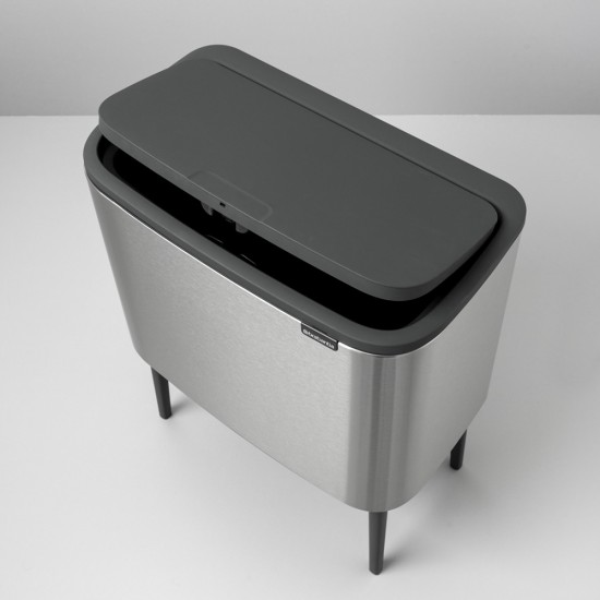 Кош за смет Brabantia Bo Touch 11+23L, Matt Steel Fingerprint Proof
