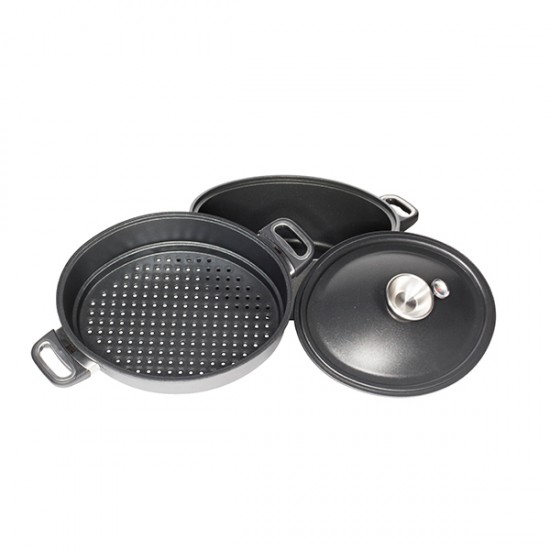 Тенджера AMT 24cm, к-т готвене без вода, индукция, 6.3L Тенджера AMT 24cm, к-т готвене без вода, индукция, 6.3L
