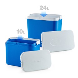 Комплект хладилни кутии Atlantic 24L+10L, пасивни, сини
