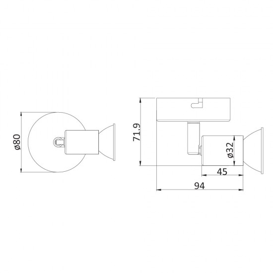 Спот 1-ца Jess, GU10 1 x 50W Спот 1-ца Jess, GU10 1 x 50W
