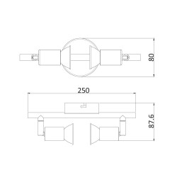 Спот 2-ка Jess, GU10 2 x 50W