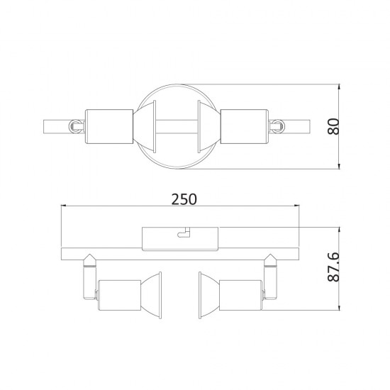 Спот 2-ка Jess, GU10 2 x 50W Спот 2-ка Jess, GU10 2 x 50W