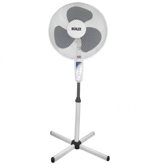Вентилатор на стойка 16''Muhler FM-4040, 40W, бяло-сиво Вентилатор на стойка 16''Muhler FM-4040, 40W, бяло-сиво