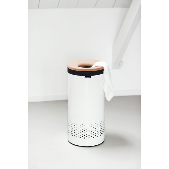 Кош за пране Brabantia 35L, White, корков капак