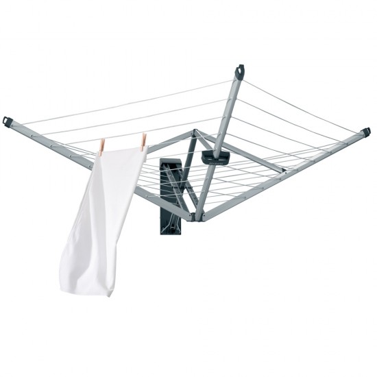 Простор за стена Brabantia WallFix 24m с калъф, Metallic Grey