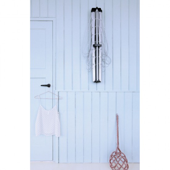 Простор за стена Brabantia WallFix 24m с калъф, Metallic Grey