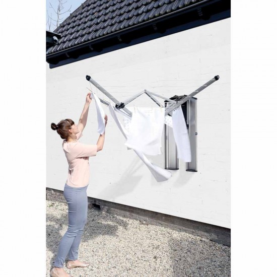 Простор за стена Brabantia WallFix 24m с кутия, Metallic Grey