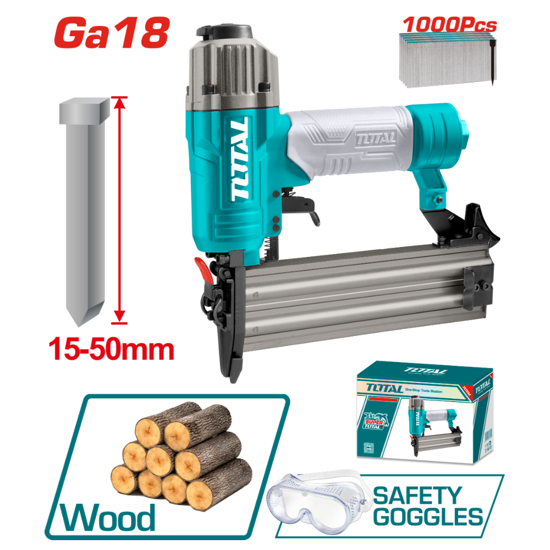 Пневматичен такер TOTAL, пирони, 15 - 50 мм, GA 18