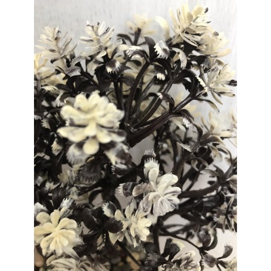 Декоративно цвете - изкуствено дърво бонсай цъфнал бяло